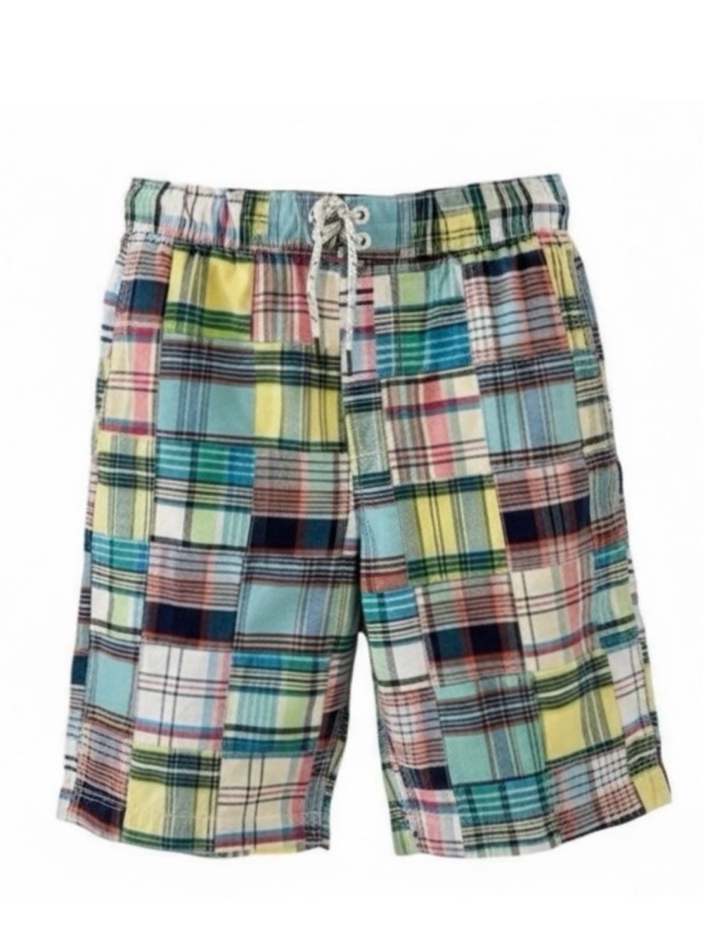 Gap Multicolored Plaid Patchwork Swim Trunks Size XXL